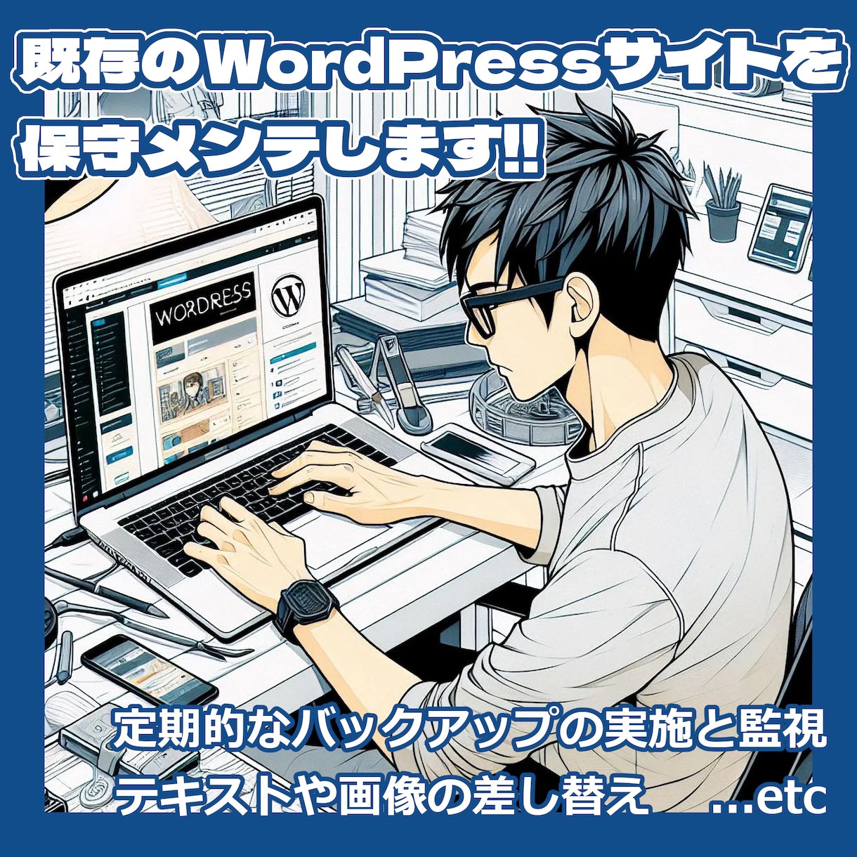 既存のWordPressサイトを保守します 定期的なバックアップの実施と監視や軽微な修正など イメージ1