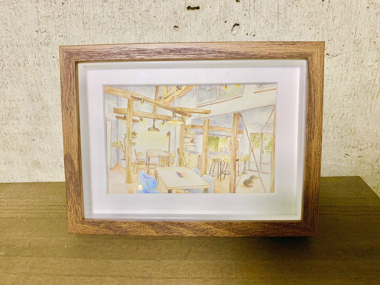見慣れたお部屋が絵になると尊いと思います 水彩画の優しいタッチで、大好きなペットも一緒に描きます。 イメージ3