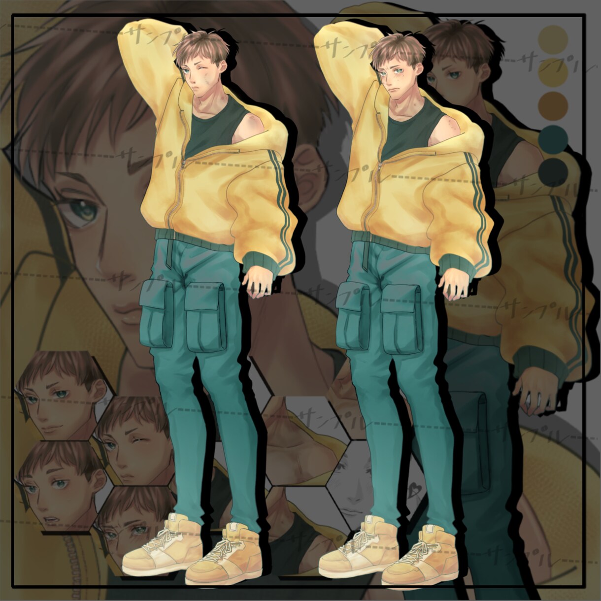 短髪ストリート系男子のキャラを販売します TRPG・ゲームに使いやすい、短髪ストリート男子 イメージ4