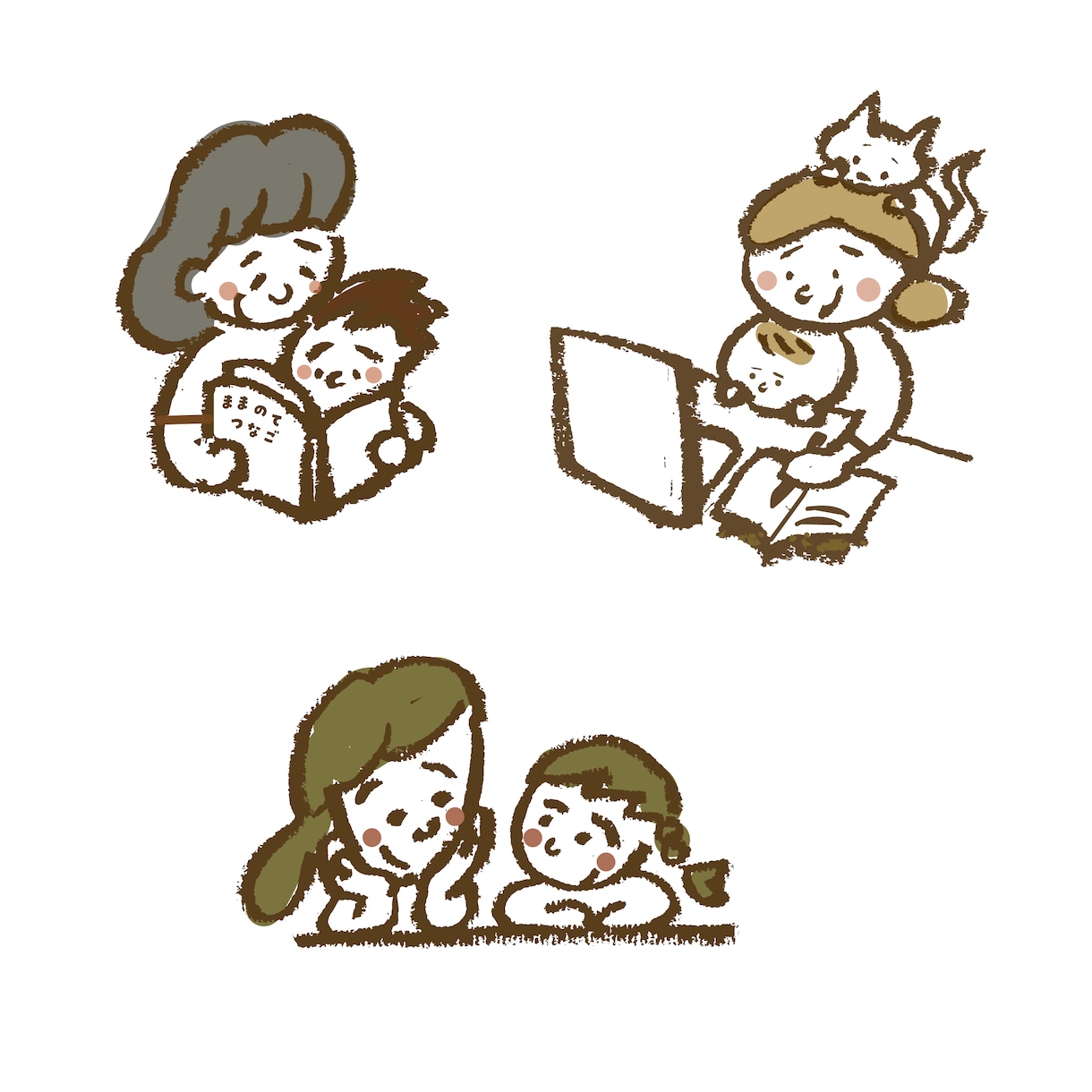 手描き感のほっこりしたイラスト描きます どこにもないイラストカット、挿絵などで他と差をつけたい方 イメージ2