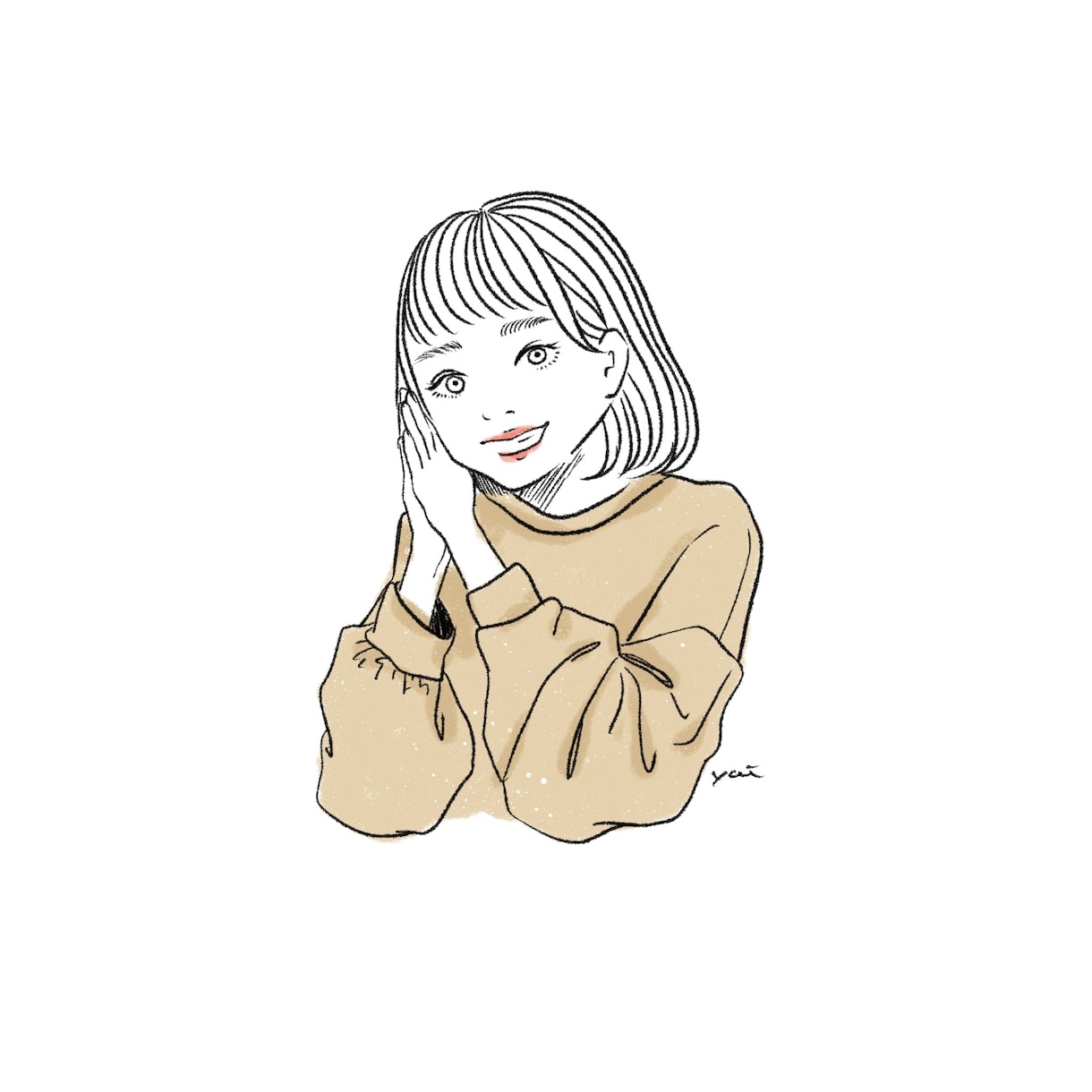 シンプルでオシャレなイラスト描きます 似顔絵、ウェルカムボード、アイコンにもどうぞ♪ イメージ3