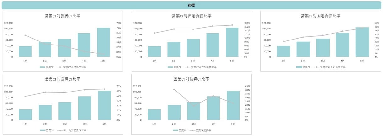 簡易財務分析【5年】のテンプレートを提供します 面倒な財務分析も一瞬で終わりにしましょう イメージ4