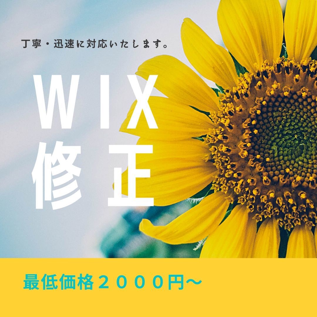 WIXの修正・画像変更お受けします 最低価格にてスポット修正お受けします。 イメージ1