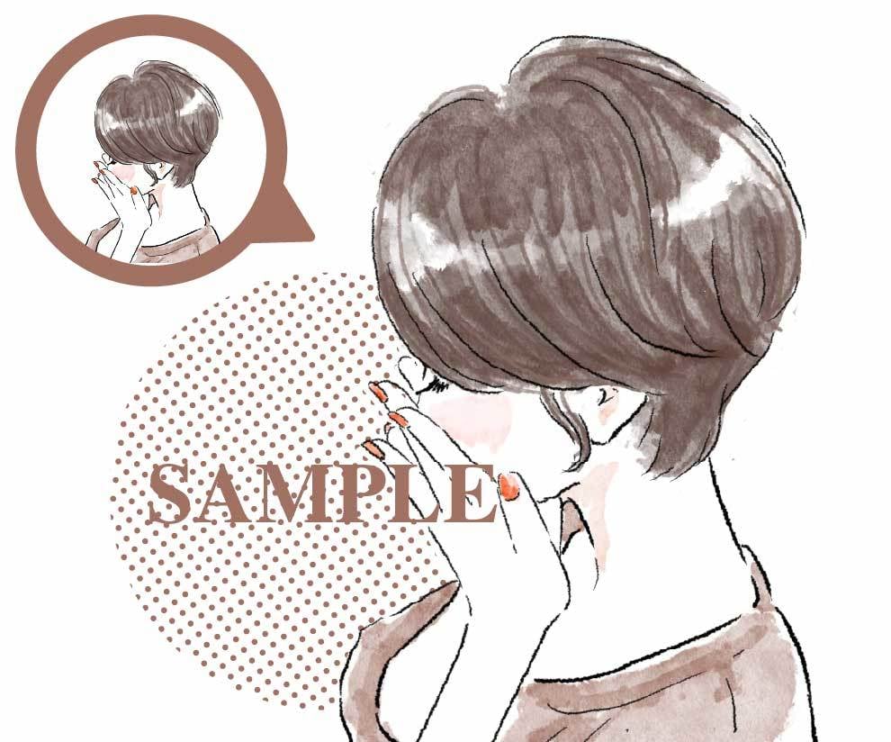 雰囲気伝わる！おしゃれな顔隠しアイコン作成します 横顔もOK！好印象◎抜け感のある優しいイラストに仕上げます イメージ2