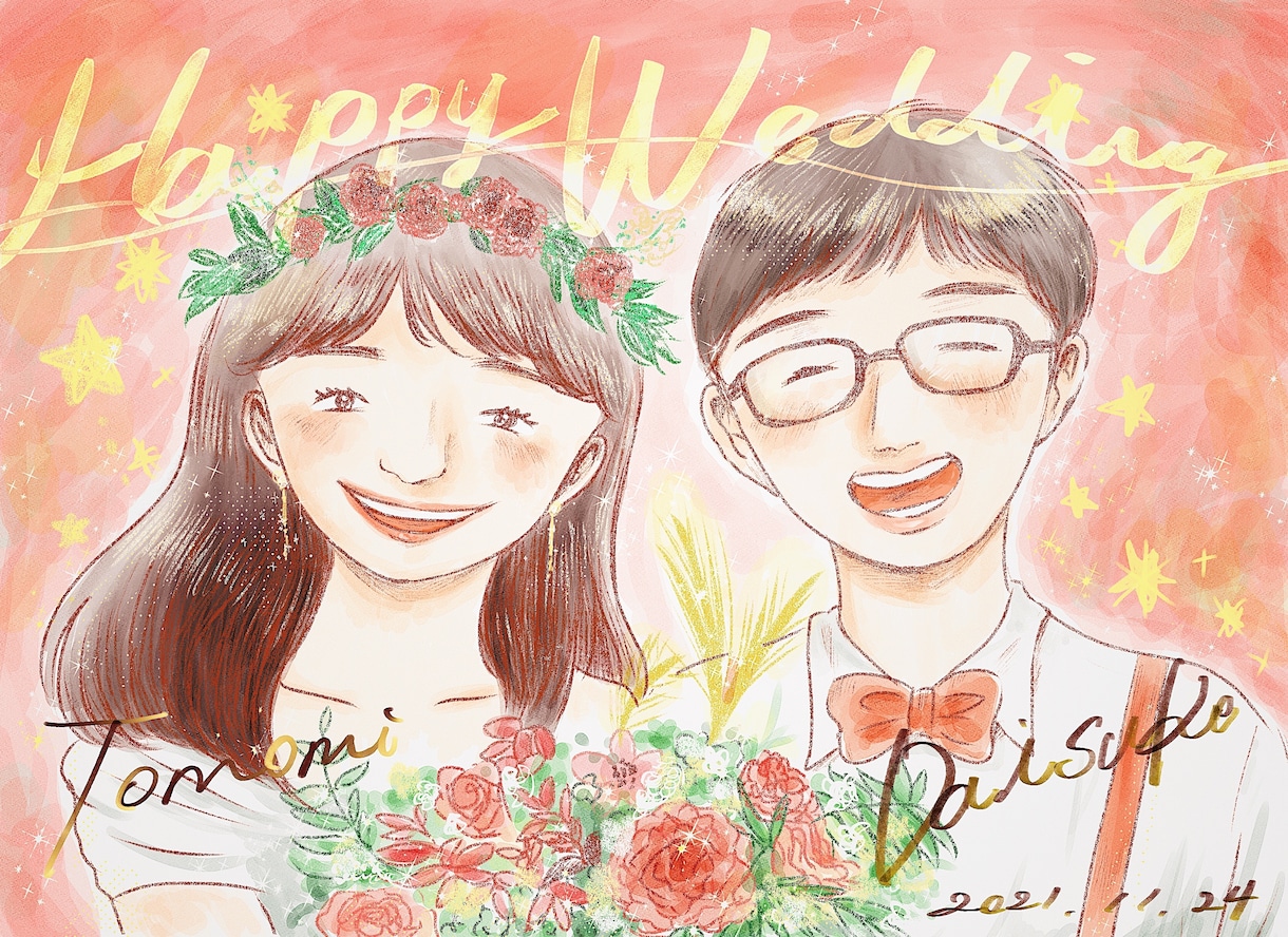 結婚式のWelcomeボード作成します 世界に一つだけの特別な日のためのイラストを描きます！ イメージ2