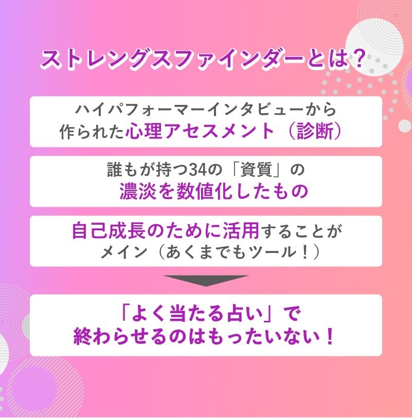 ストレングスファインダーで強みの言語化をします 認定コーチが「営業・マーケター」の”強みの言語化”をサポート イメージ3