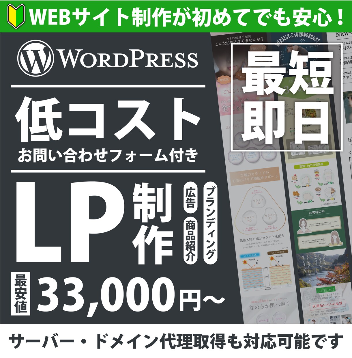 WordPressでLP制作いたします とにかくお急ぎの方、予算があまり取れない方にオススメ！ イメージ1
