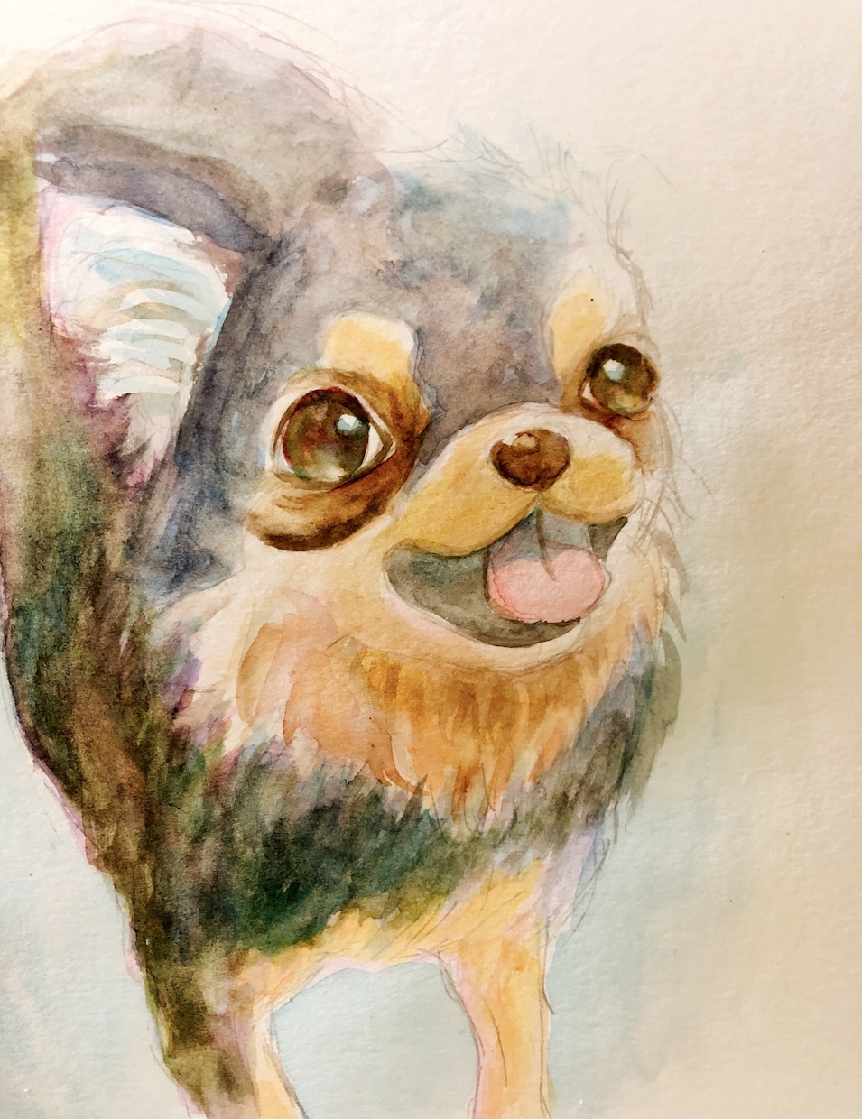 水彩画であなたの大切なペットの似顔絵お描きします 背景や小物描き込みできます！小動物もOK！ イメージ5