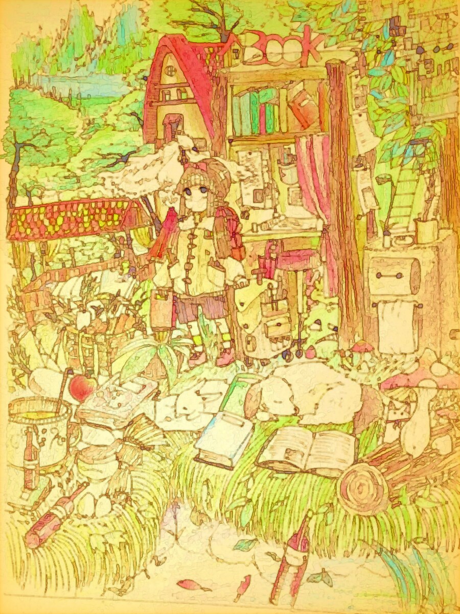 ごちゃごちゃした世界観の可愛い絵を描きます (スマホの背景･アイコンなどの用途に!) イメージ3