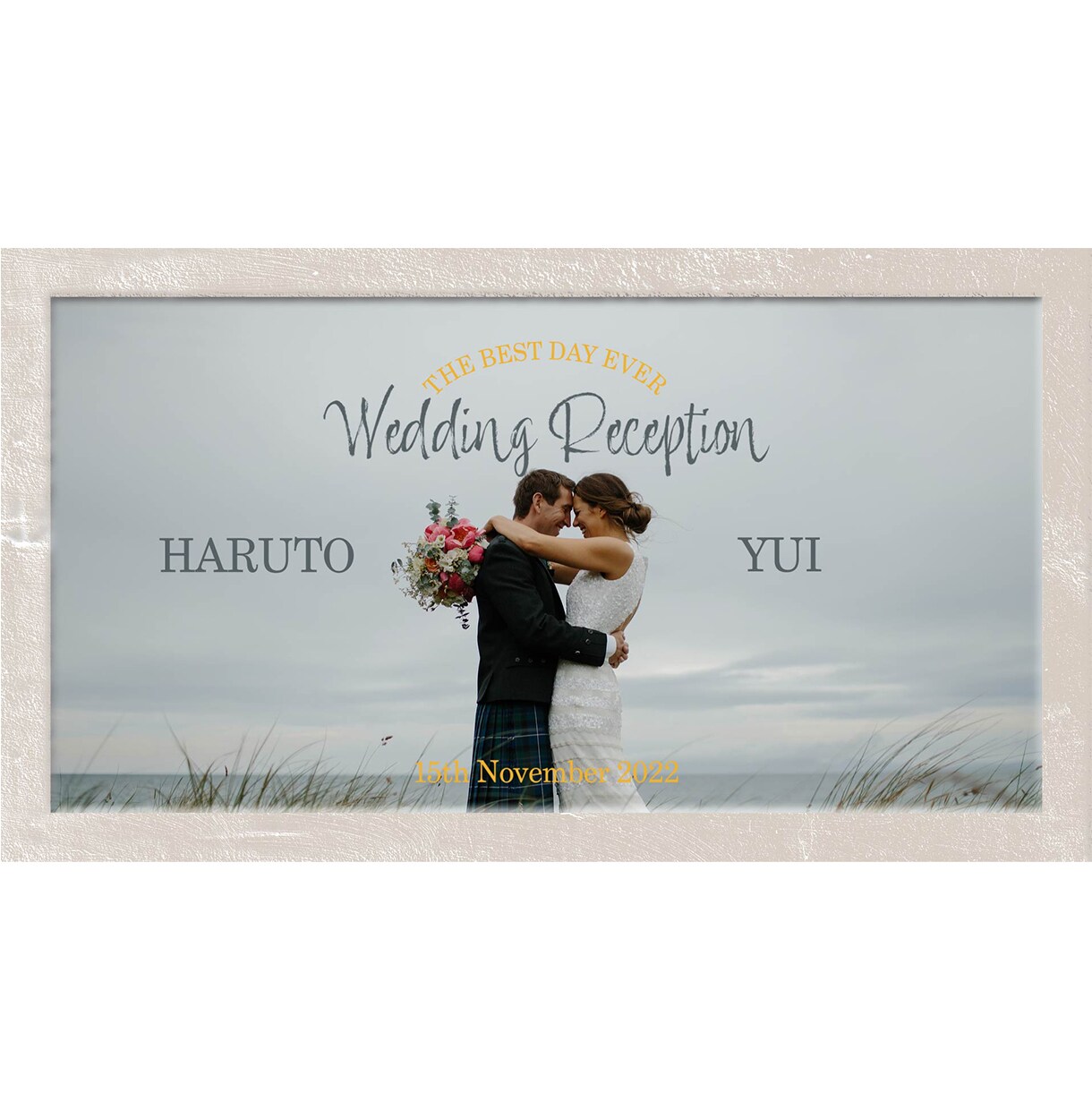 選べるカラー★結婚式プロフィールムービー制作します シンプルで落ち着いた雰囲気のカラーデザインでお洒落な映像に♪ イメージ1