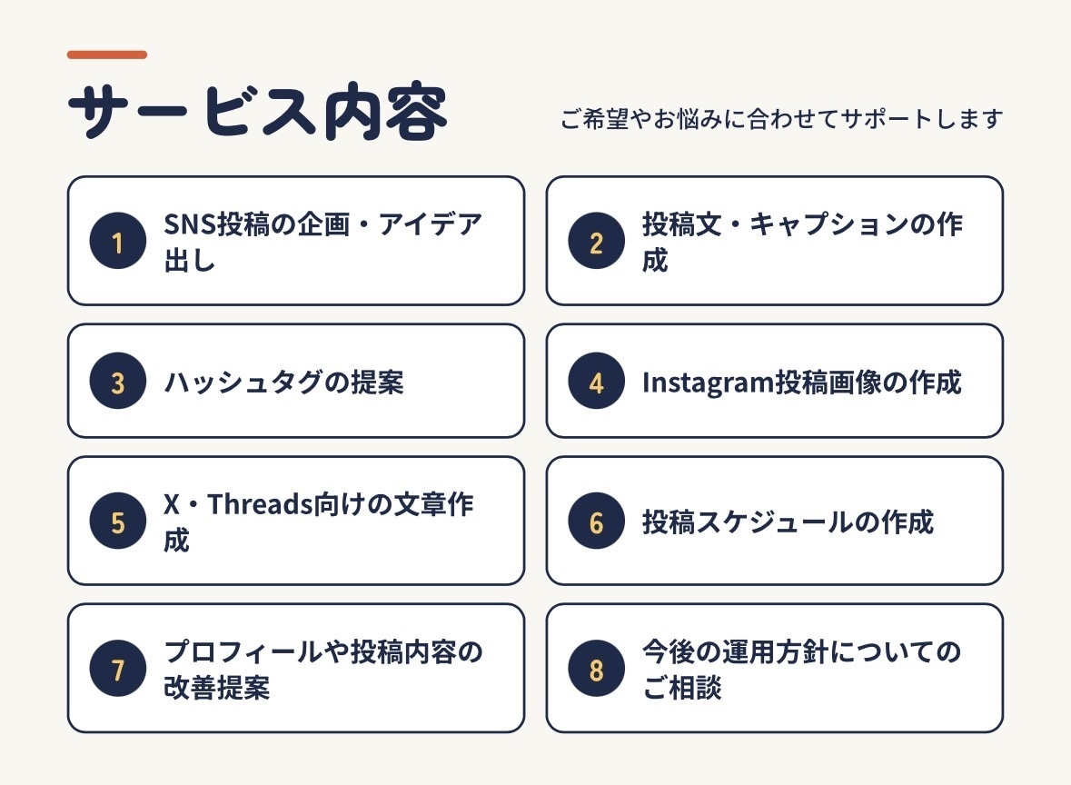 Instagram等のSNS運用をお手伝いします 投稿作成から運用のご相談まで、丁寧に対応します！ イメージ2