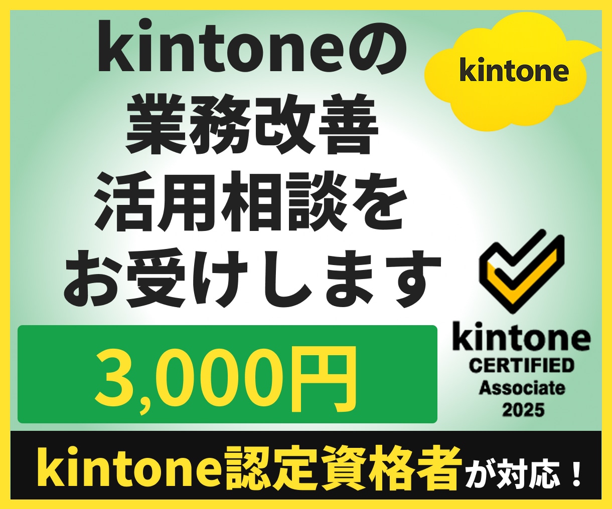 kintoneの業務改善・活用相談をお受けします 単発30分のビデオ相談で課題整理・改善方法をご提案します イメージ1