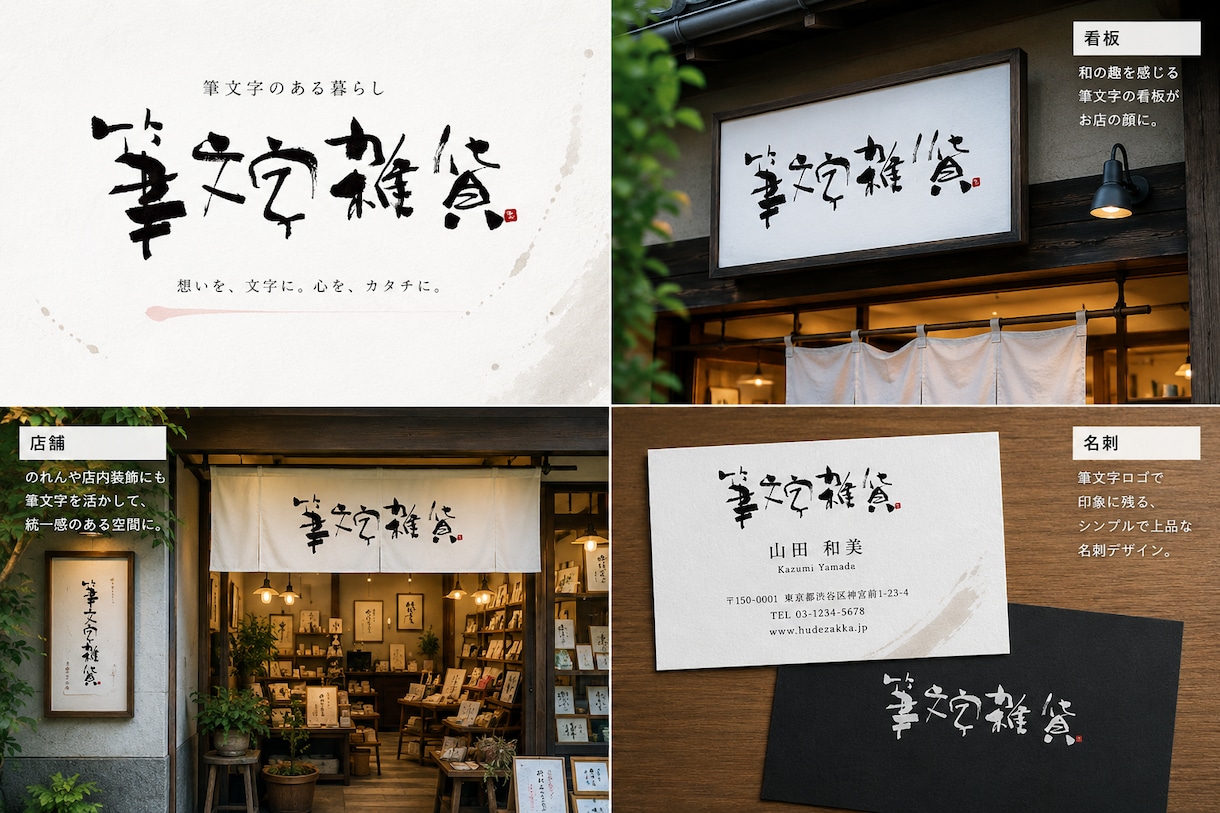 修正無制限でプロの書道家が筆文字デザインします 筆文字で圧倒的な差別化、個性的なデザインを提供します イメージ7