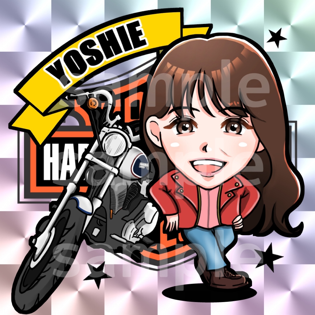 可愛いビックリマンシール風イラスト描きます ★SNSアイコン★プレゼント★名刺用★にぴったりです♪ イメージ6