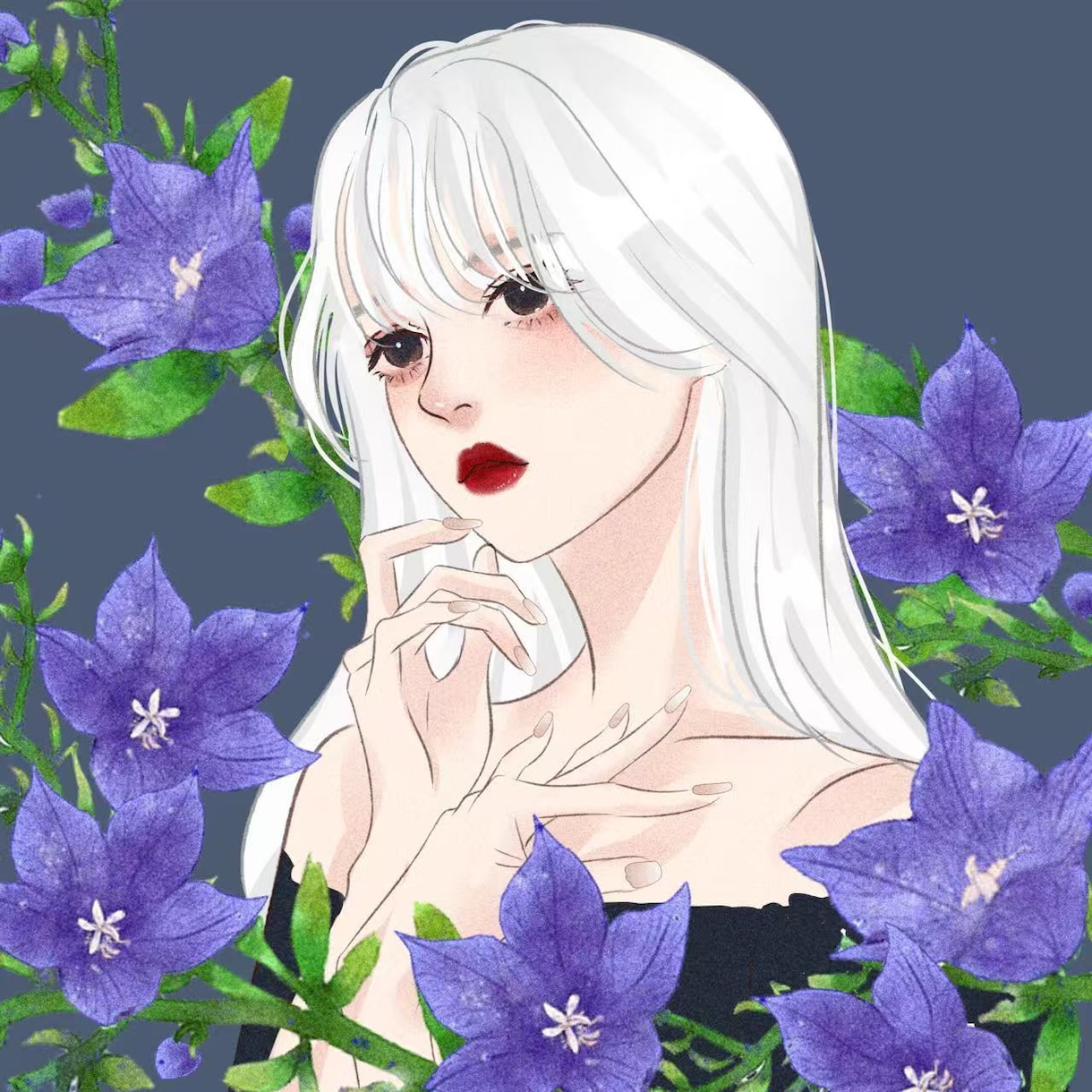 ふんわり水彩タッチで透明感ある人物アイコン描きます ふんわり水彩タッチでSNSに映える可愛いアイコンを作ります イメージ2