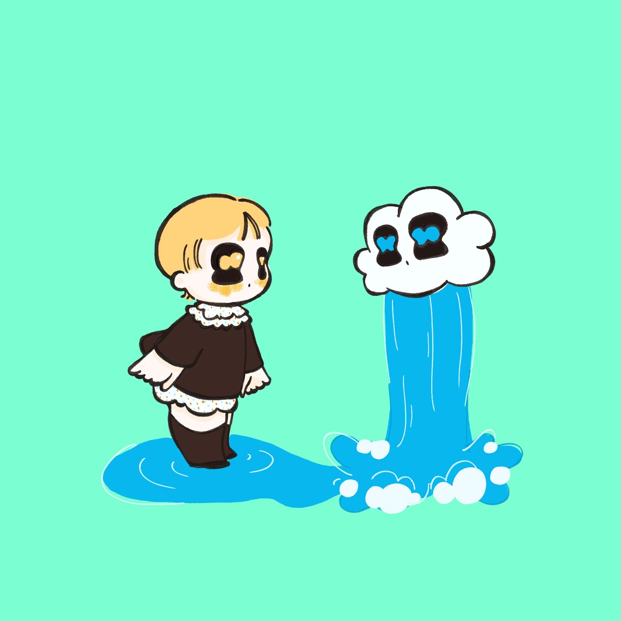 あなたの『かわいい』をポップに描きます 目がモクモクのかわいい子たちであなたのアイコン作ります☁️ イメージ8