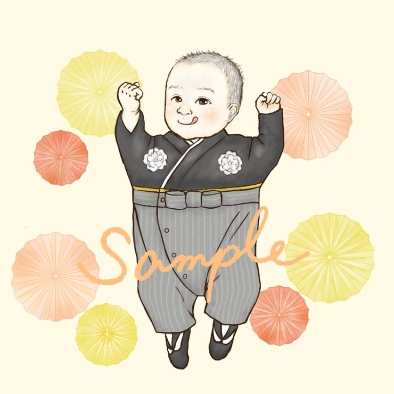 優しく可愛くふんわり子供や赤ちゃんの似顔絵描きます プレゼントやお誕生記念に！lineやインスタアイコンにも！ イメージ6