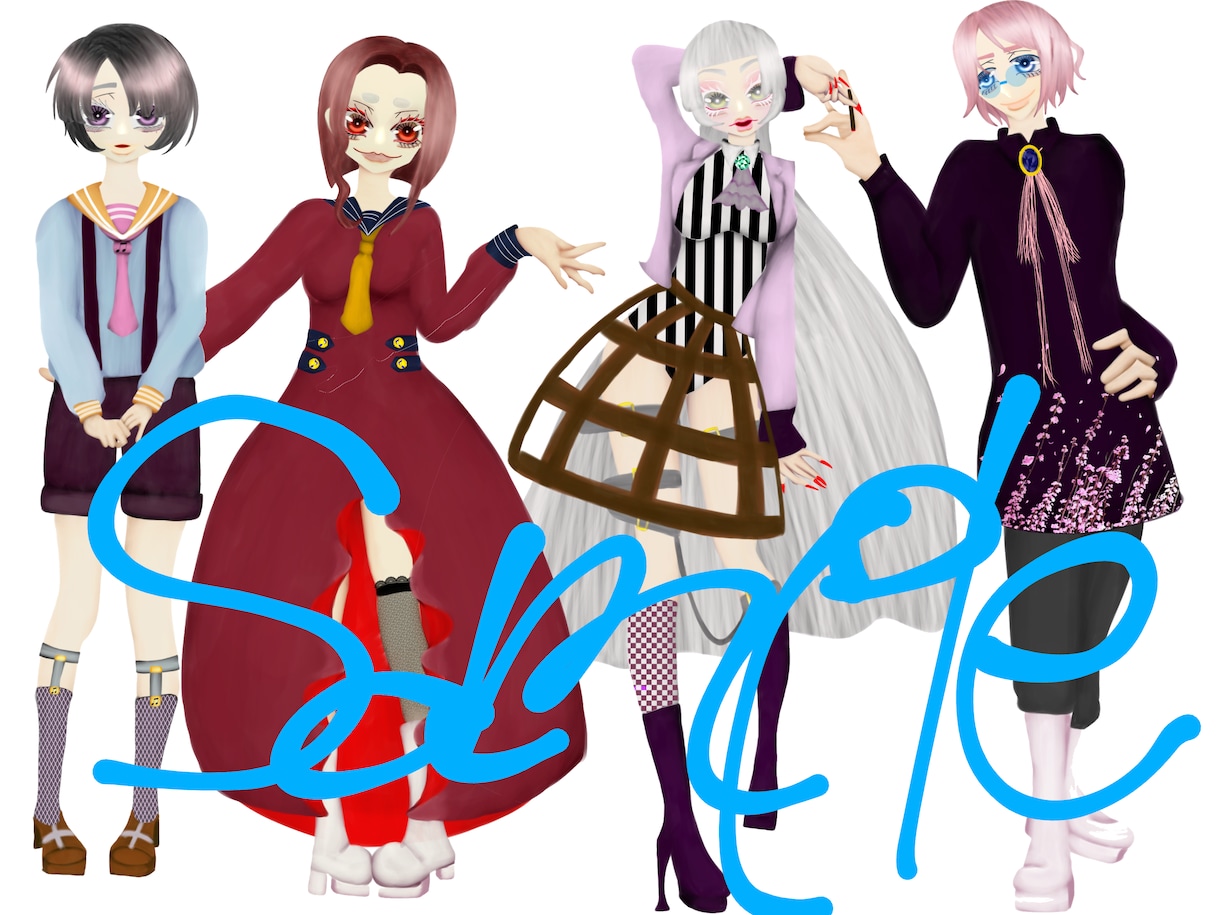 キャラクターの立ち絵（完成品）を販売します ☆完成品☆全身立ち絵/TRPGやアイコンなどに イメージ1