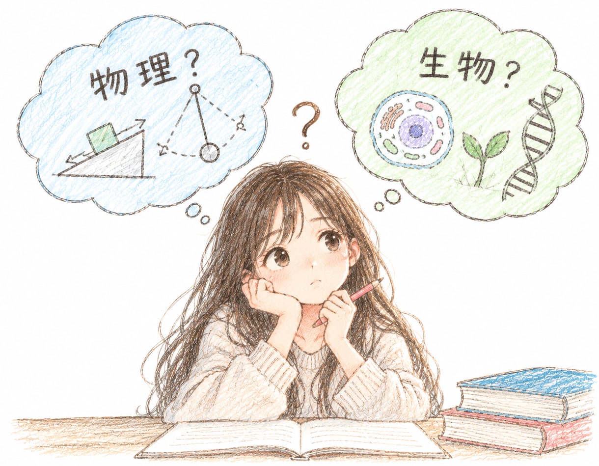 物理か生物か迷う方へ｜三浪で物理が得点源にします 模試では取れたのに、過去問で崩れた私の失敗から整理しました イメージ1
