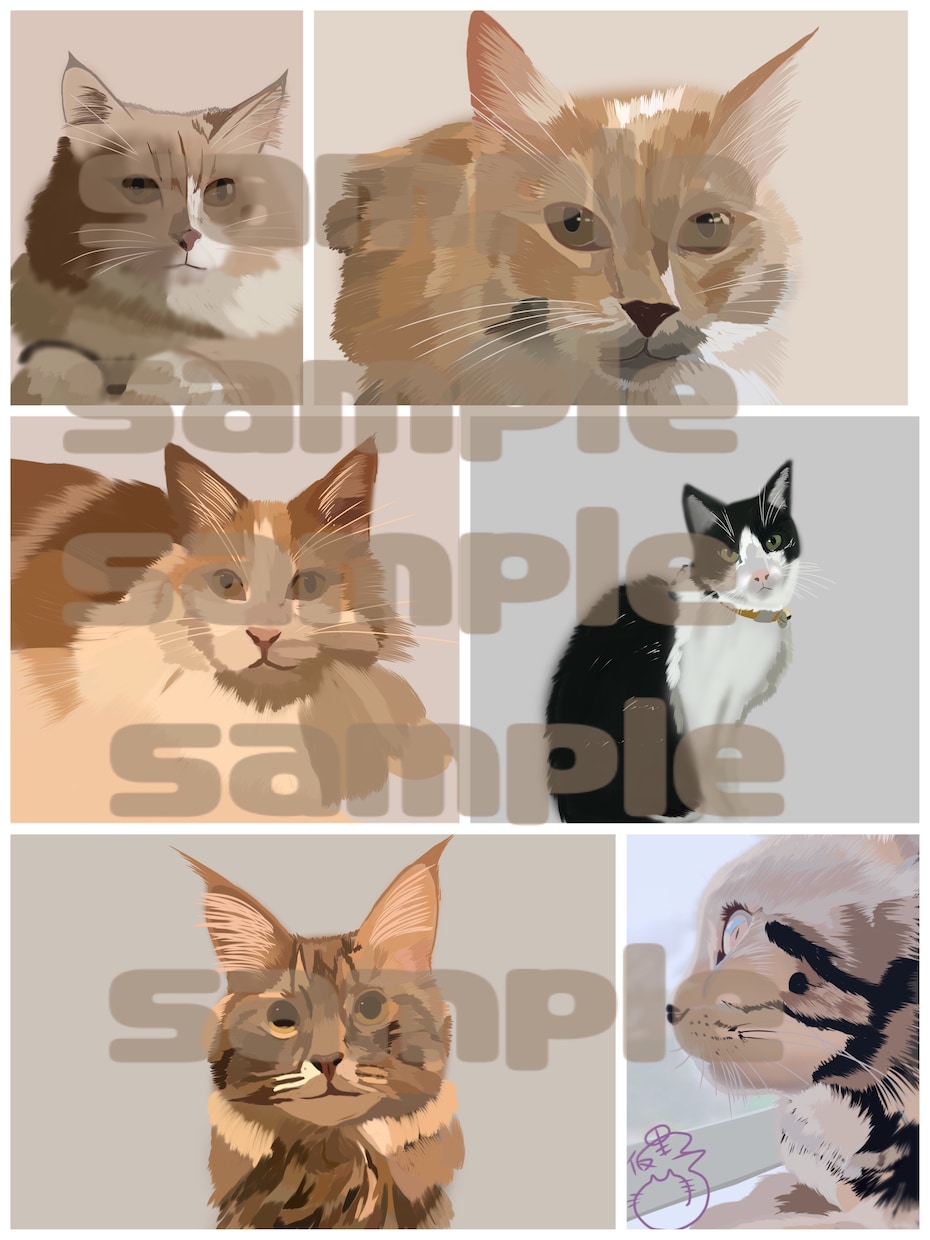 素敵な愛犬、愛猫描きます ベストショットを撮った動物を模写させていただきます イメージ1