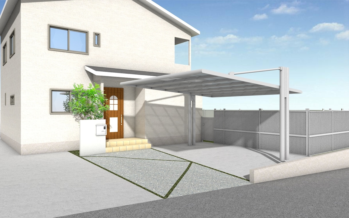 価格見直し！住宅外構平面図及びパース図作成します CADオペレーターさんが手一杯なら図面作成お手伝いします！ イメージ3