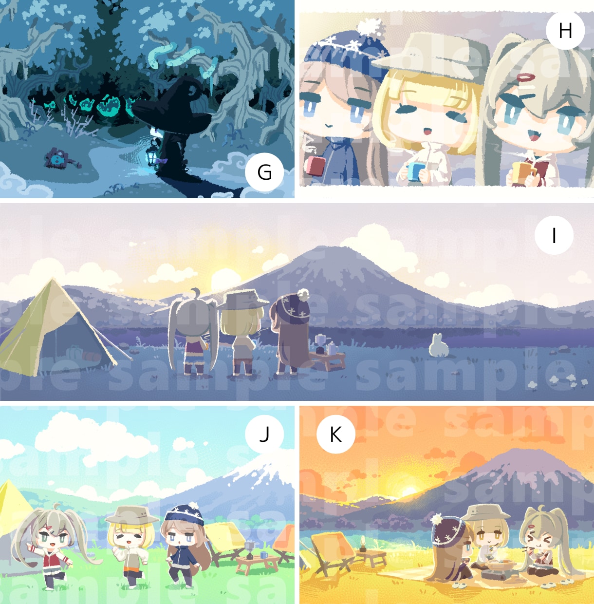 ふわりからしっとりまでデフォルメ風景を描きます デフォルメキャラと合わせやすい風景イラスト！ イメージ6