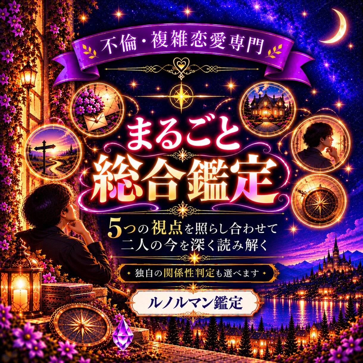 今のお二人の関係を総合鑑定します 5つの鑑定をまるごと、独自の関係性判定も選べる特別鑑定 イメージ4