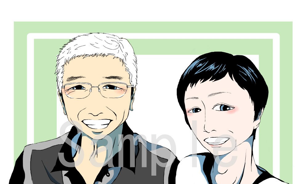 白黒+ワンカラーで目を引く似顔絵描きます SNSアイコンや名刺、プレゼントにもいかがですか！ イメージ3