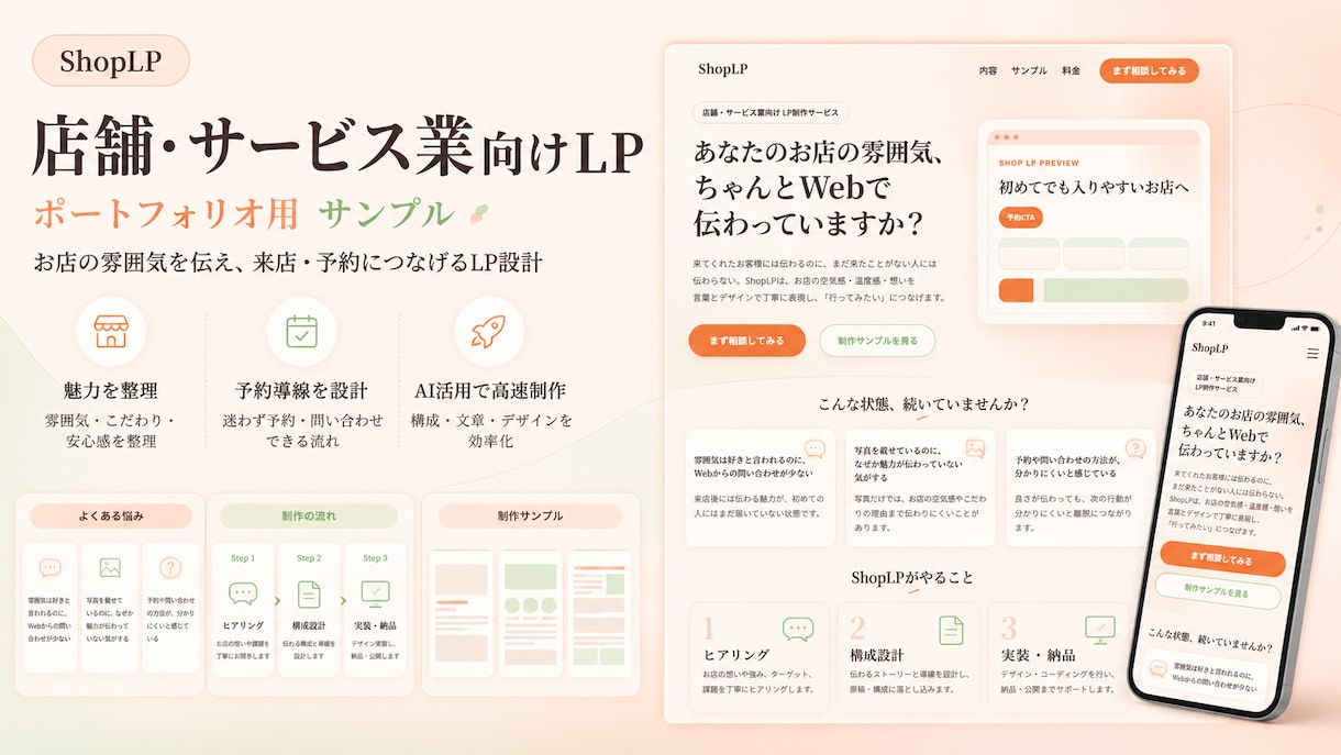サービスの魅力が伝わるLPを制作します 何を書くか分からない段階から整理します イメージ4