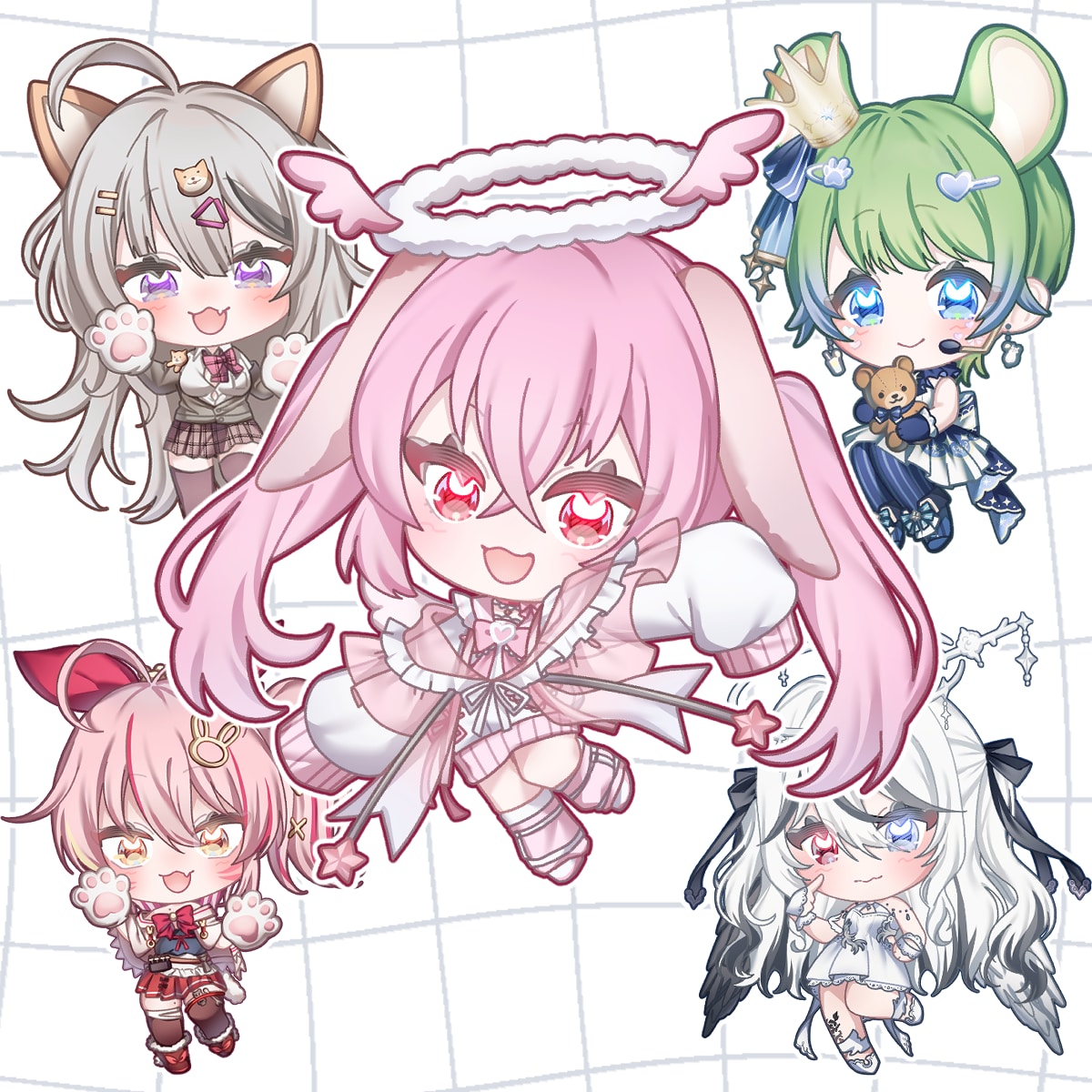短納期版！デフォルメ/ちびキャラ/SDを描きます きゅるんと可愛いデフォルメイラスト イメージ2