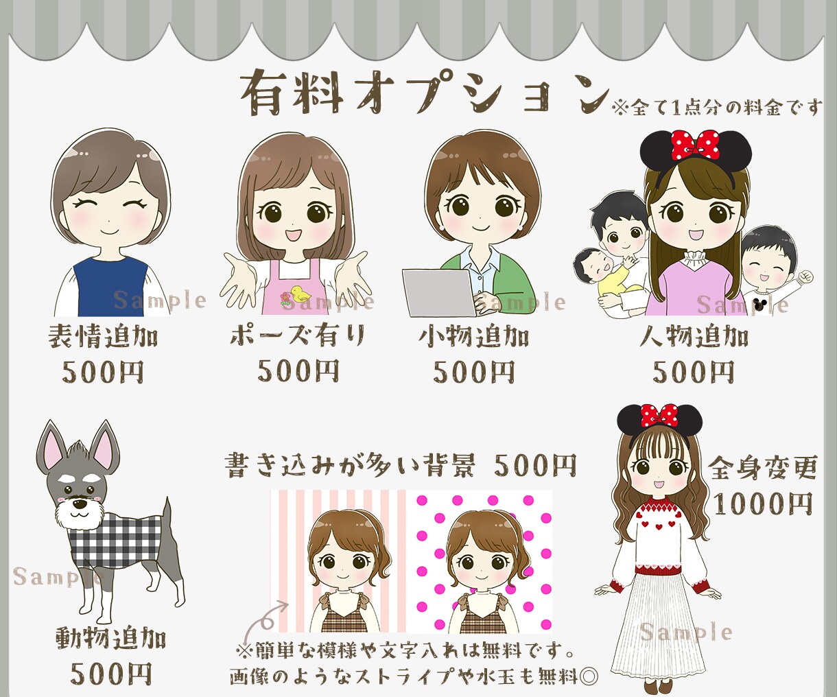 表情４点セット★ゆるかわアイコンお描きします 【商用利用OK】オリジナルイラストで好感度UPをお手伝い イメージ7