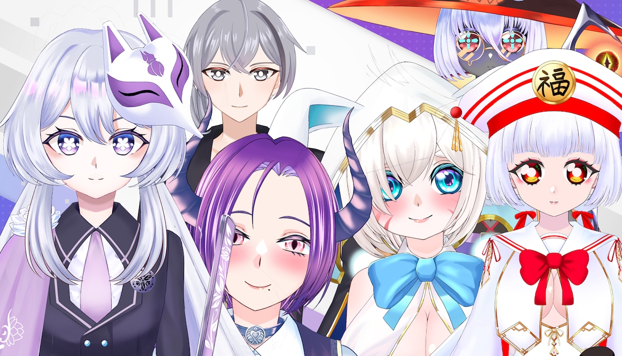 生き生きとした表情のVtubeモデルを製作します 安い！早い！高可動域！著作権譲渡！ イメージ4