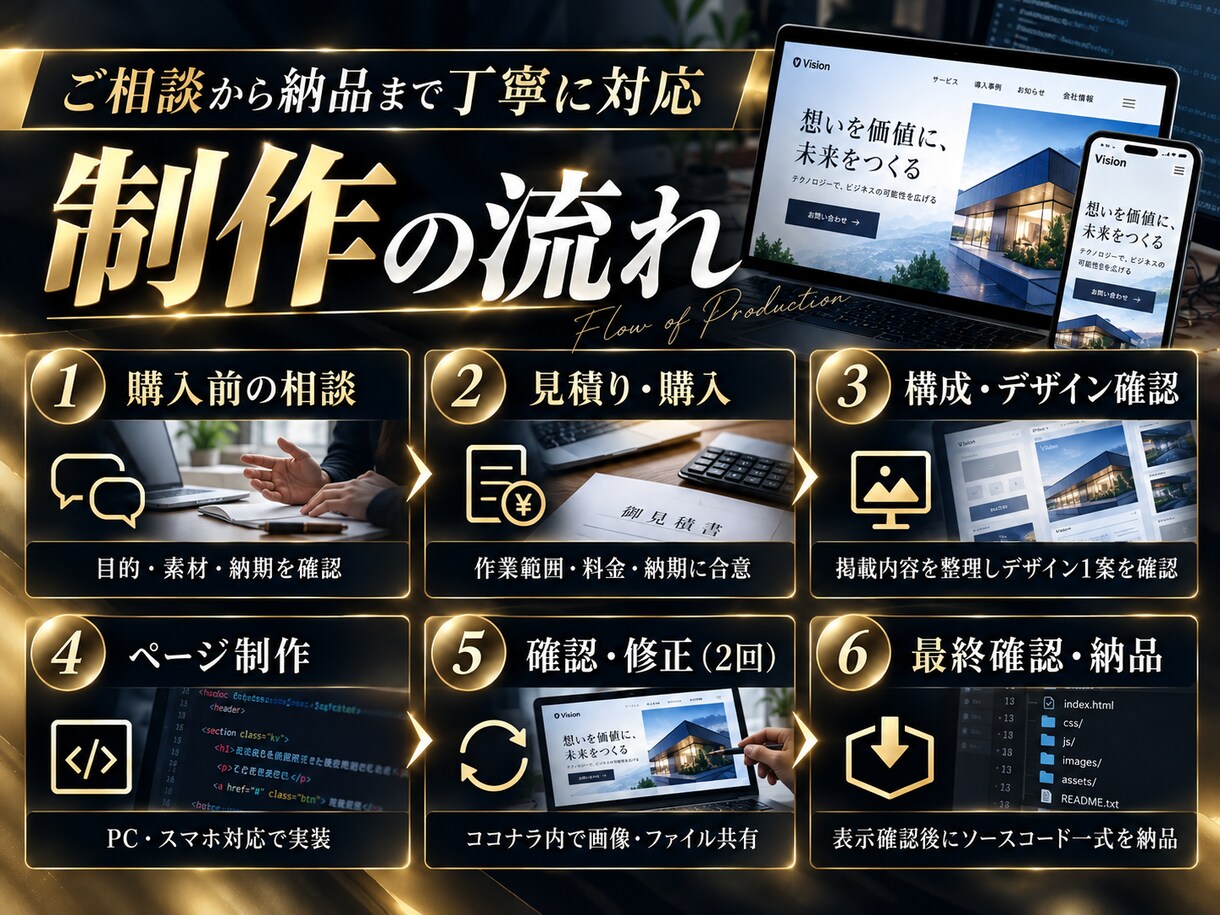 スマホ対応のLPをデザインから制作します 制作例掲載中。目的と素材に合わせて丁寧に制作 イメージ4