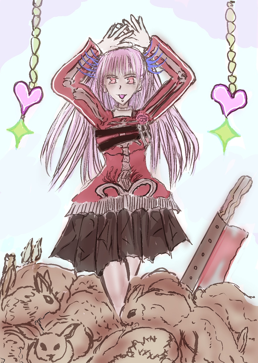 ホラーのイラスト描きます 私にしか描けない絵柄でダークで綺麗なホラーな絵を描きます。 イメージ3
