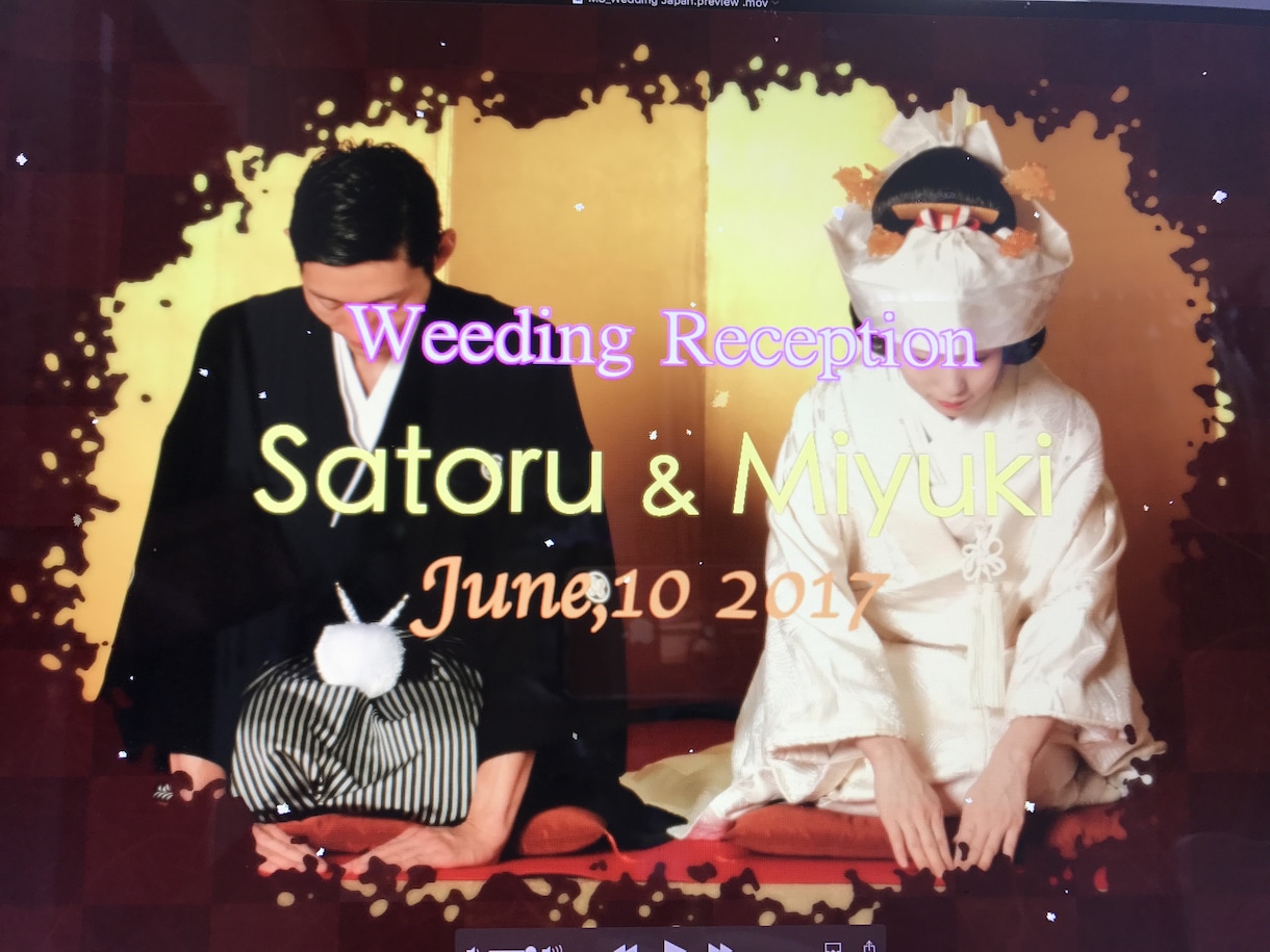 和風の素敵なオープニングムービー作ります 大人な結婚式に。新郎新婦の紹介兼ねたオープニングムービー イメージ1