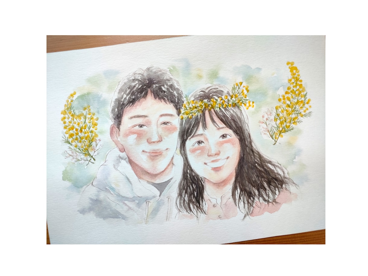 ウェディングシーンにぴったりの似顔絵をお描きします ウェルカムボード、結婚証明書、両親贈呈品などにおすすめです！ イメージ2
