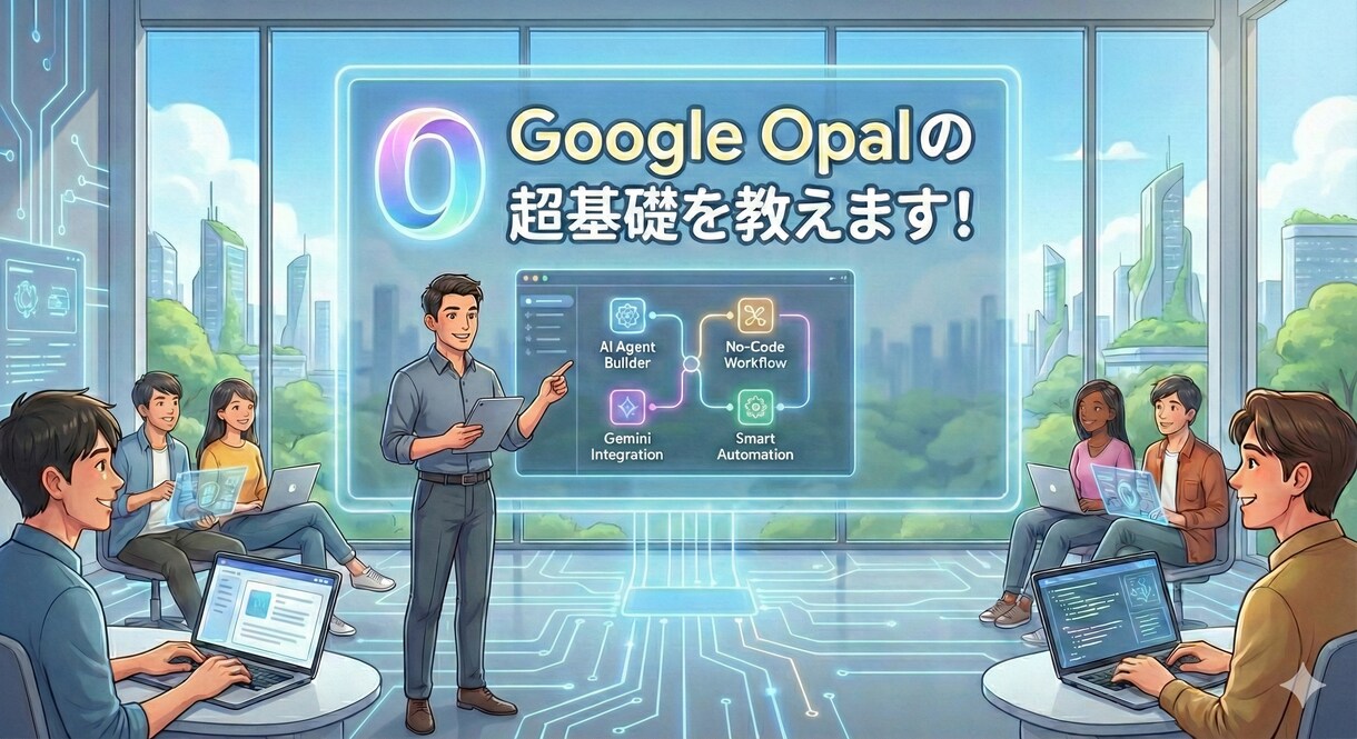 Google Opalの超基礎を教え込みます 【初心者歓迎】AIスキル0でも話題のOpalで業務を自動化！ イメージ1