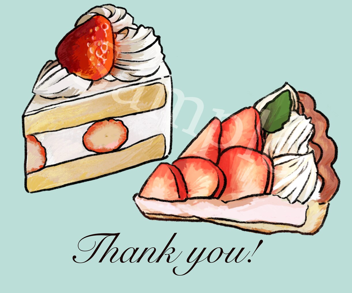 商用◎一枚500円で食べ物飲み物をイラストにします メニュー表にも！画像から簡単なイラストを制作します♪ イメージ3