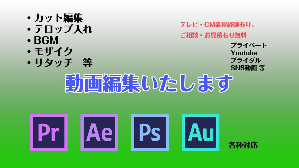 動画編集いたします オリジナル動画　手間のかかる編集に イメージ1