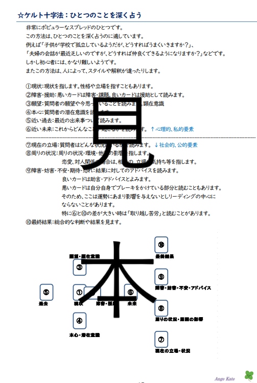 タロット『スプレッドだけ』のテキスト販売します 新米占い師さんにおススメ。鑑定前にスマホで確認できて便利 イメージ4