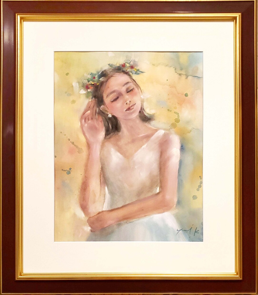 水彩/パステルで優しい色彩の絵画作品を制作します サイズ:F6/額付/挿絵/表紙絵/商用利用/贈答用 イメージ2