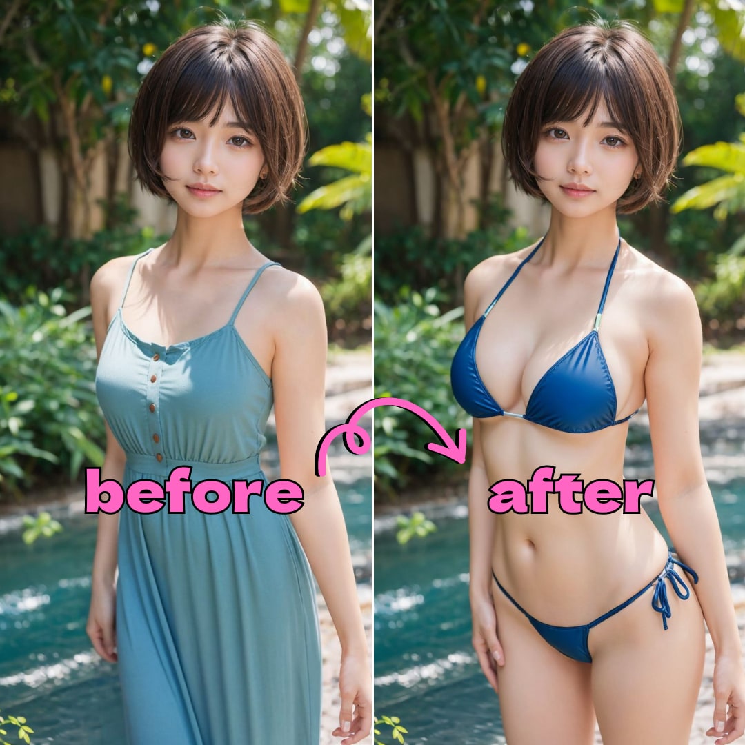ビフォアフ★AI美女画像の生成を代行いたします 脱ぎます系ビフォーアフターの画像生成いたします。 イメージ4