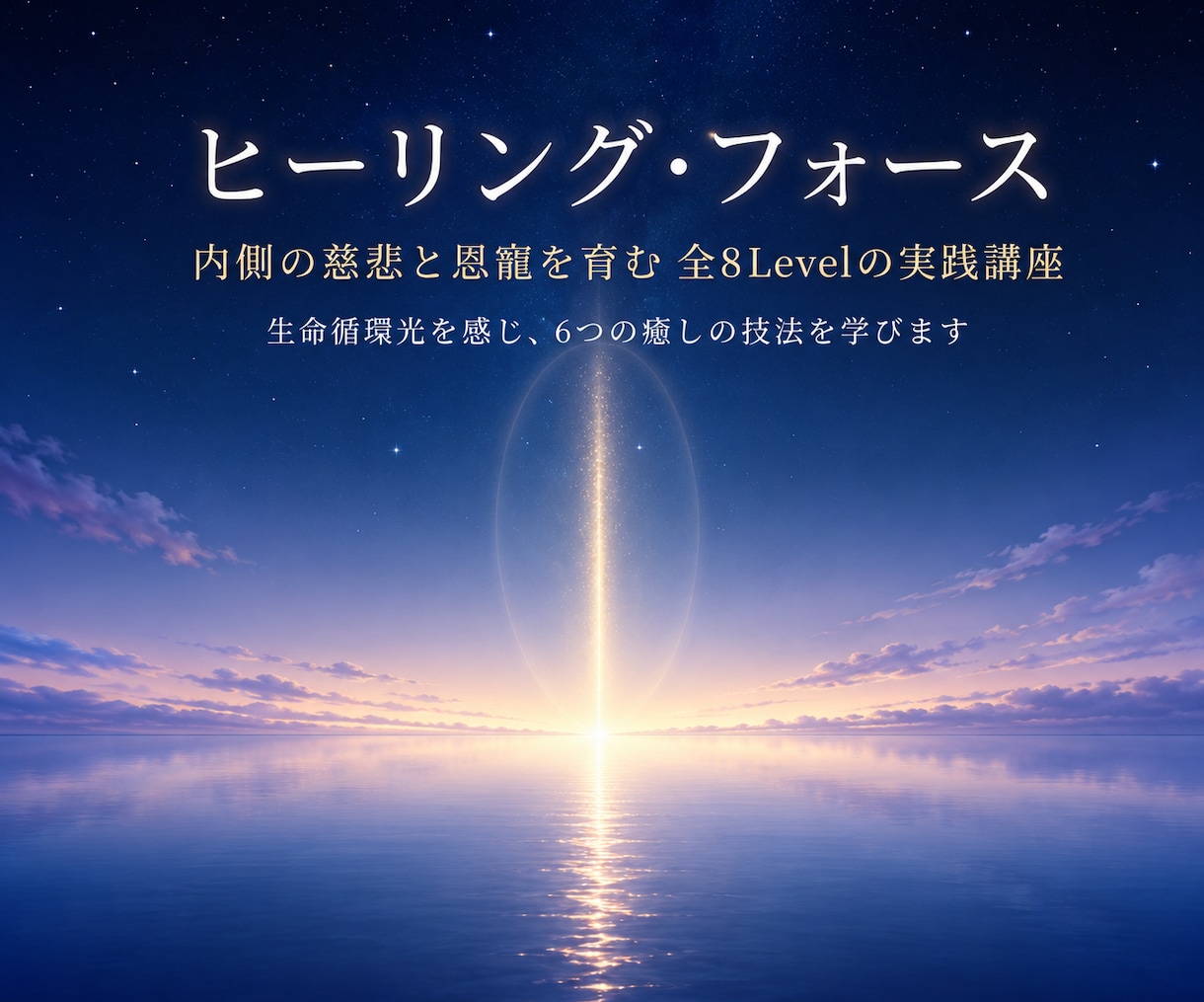 内なる神々の光を育むヒーリング法を教えます 地球と宇宙の生命光から慈悲と恩寵の実践法を学べます イメージ1