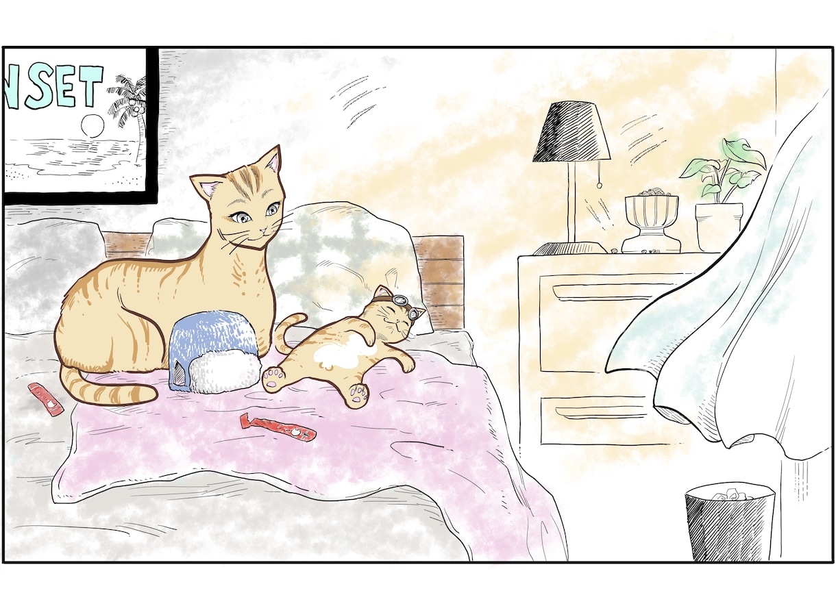 希望の背景に合わせたイラストを作製します 実際にある風景やイメージの風景にキャラクターを描きます イメージ6