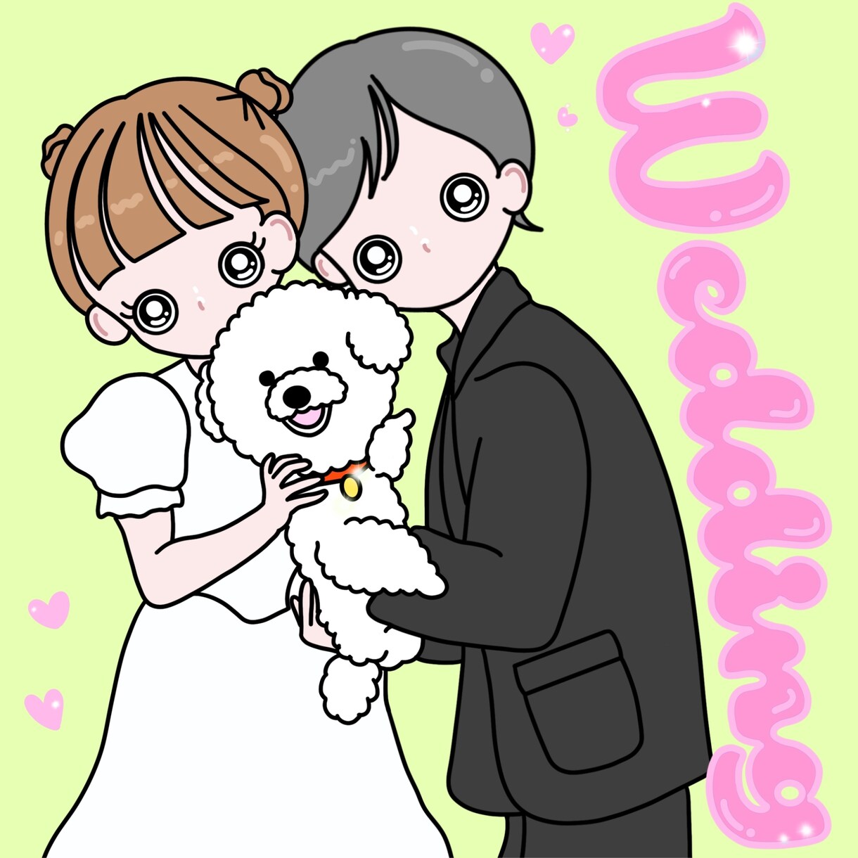 ウェルカムボード.席札.タグ結婚式イラスト描きます 修正無制限◎2人らしさをポップで可愛いイラストにします！ イメージ7
