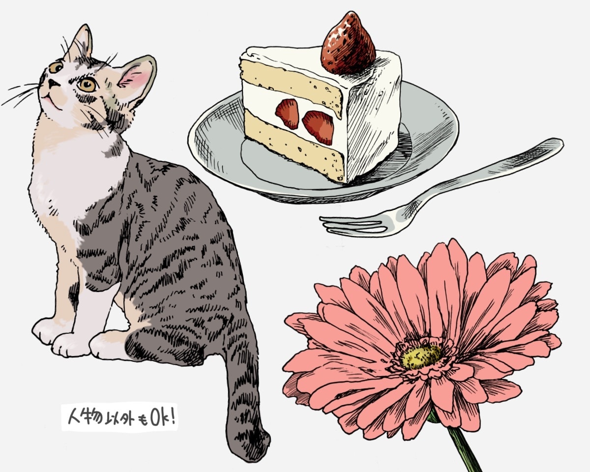 お写真をイラストに！フルカラーでおしゃれに描きます 動物･植物･食べ物など、人物以外も得意です◎、商用利用OK◎ イメージ3
