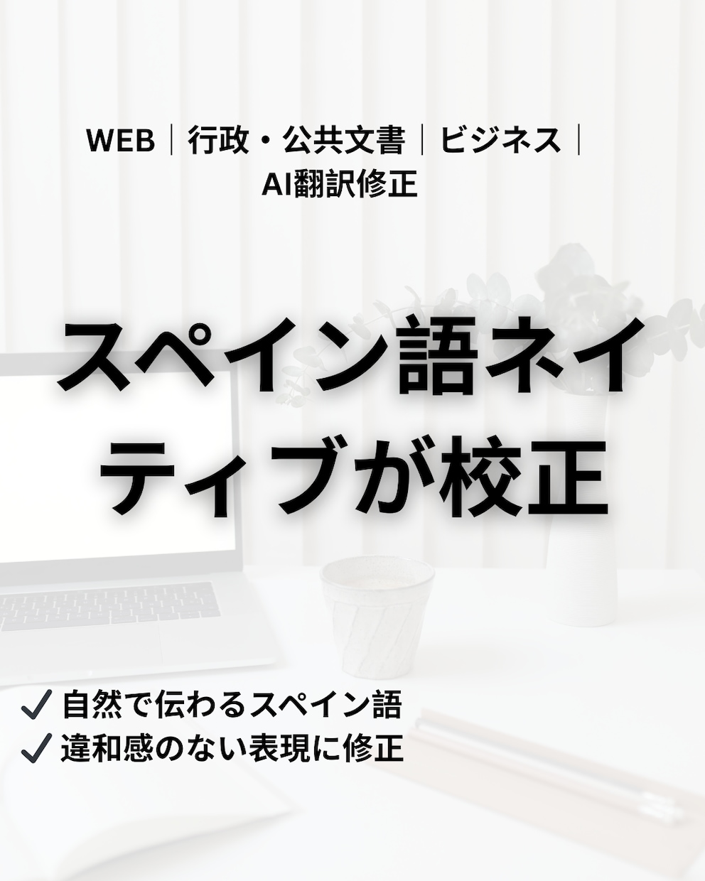 AI翻訳をネイティブが修正します AIで翻訳したけれど、このスペイン語は本当に自然ですか？ イメージ1