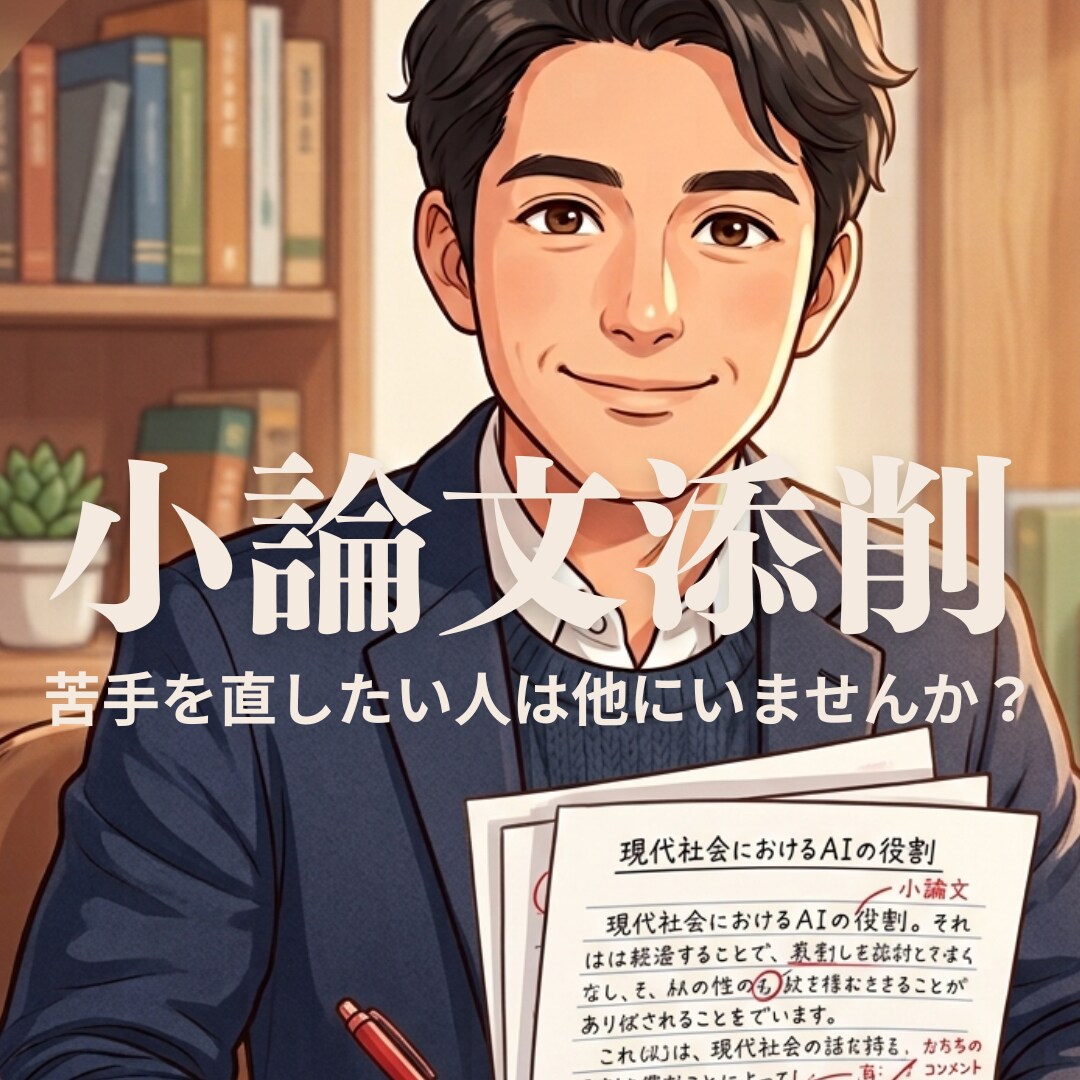 不登校発達障害の方へ　夏休みに小論文を得意にします 不登校・塾なしから合格へ！【AO・総合型選抜】小論文添削 イメージ1