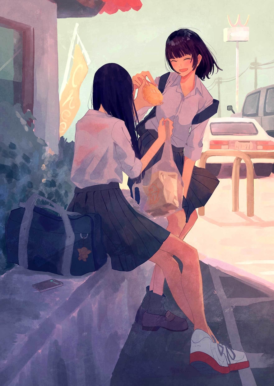 商用可！ノスタルジックなイラストを制作します 筆致を感じさせるジャケットイラストで、世界観を表現します イメージ2