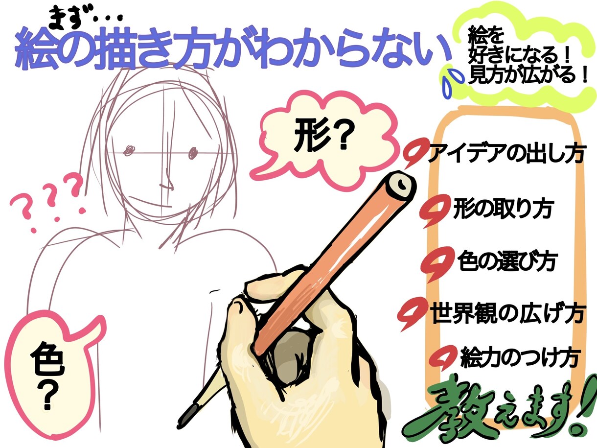 美大出身者がイラストのいろは教えます イラストを趣味にして、日常を豊かに！ イメージ1